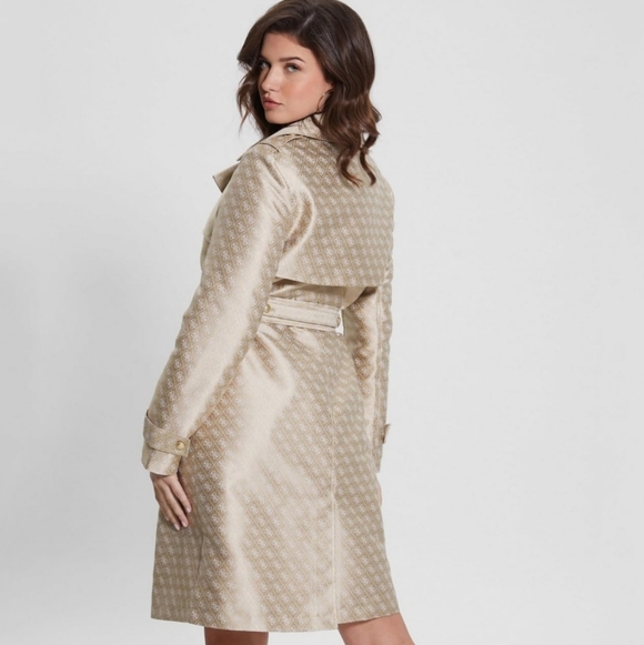 NWT Guess Diletta Logo Trench Coat - Picture 4 of 6